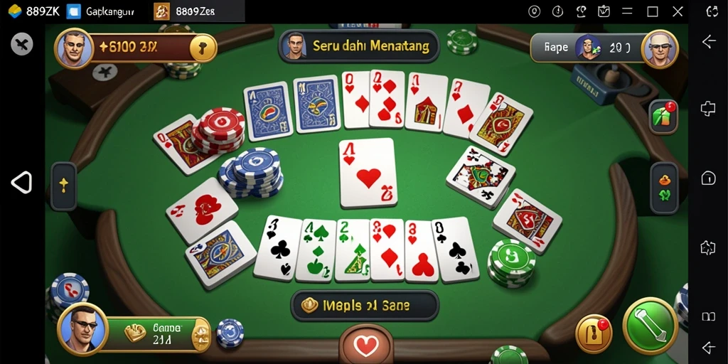 Tampilan gameplay Gaple yang menarik di 889ZK.