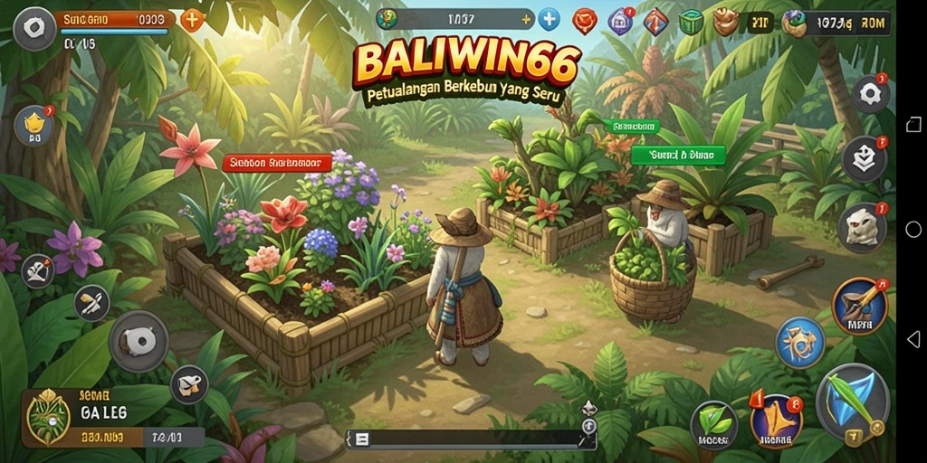 Tampilan gameplay menarik dalam BALIWIN66 yang menunjukkan ladang yang subur.