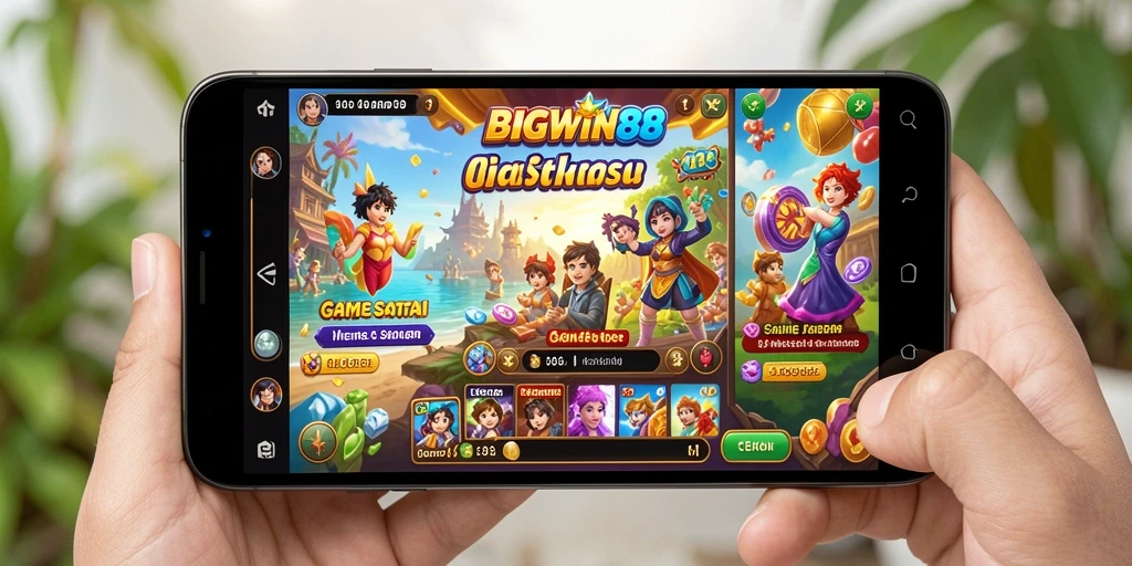 Tangkapan layar <strong>BIGWIN88</strong> menampilkan keseruan gameplay santai dengan grafis yang menarik.