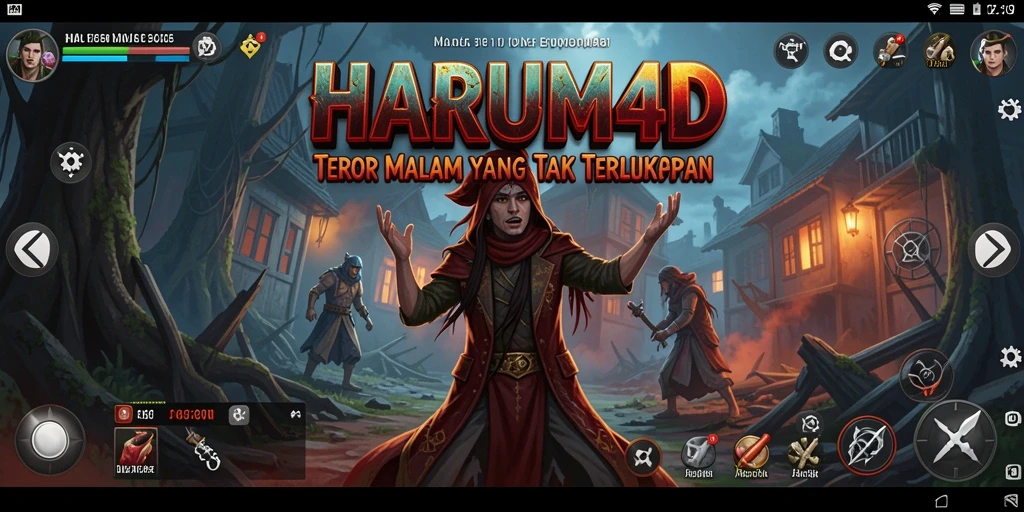 Screenshot gameplay HARUM4D dengan suasana mencekam dan penuh ketegangan.