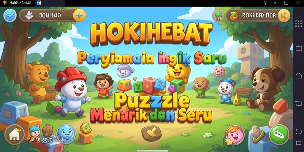 Tampilan gameplay menarik dari HOKIHEBAT dengan berbagai teka-teki.