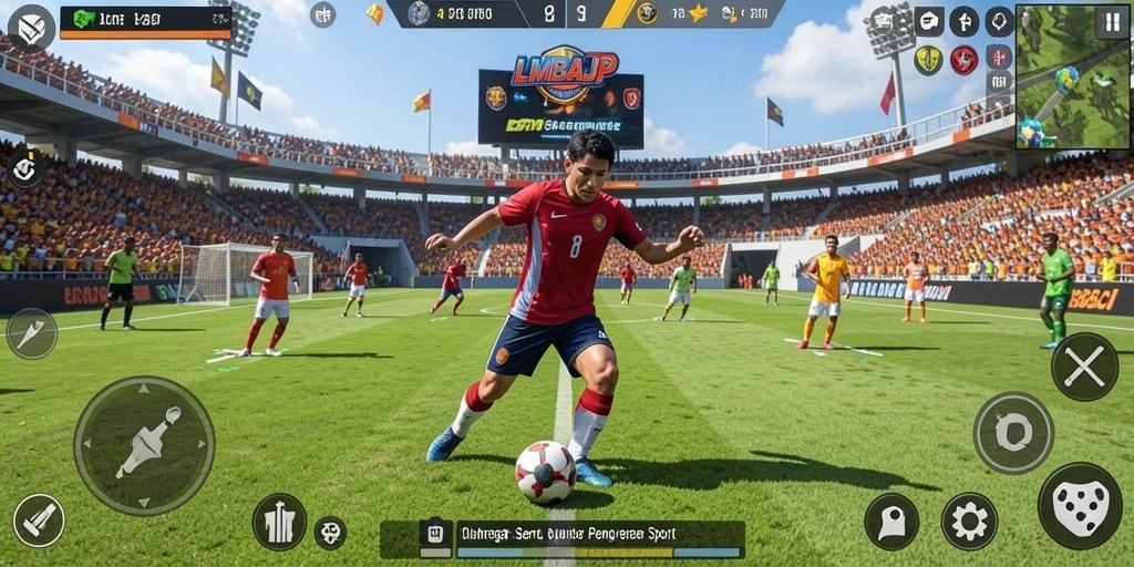 Tampilan gameplay mendebarkan dan penuh aksi dari LMBAJP.