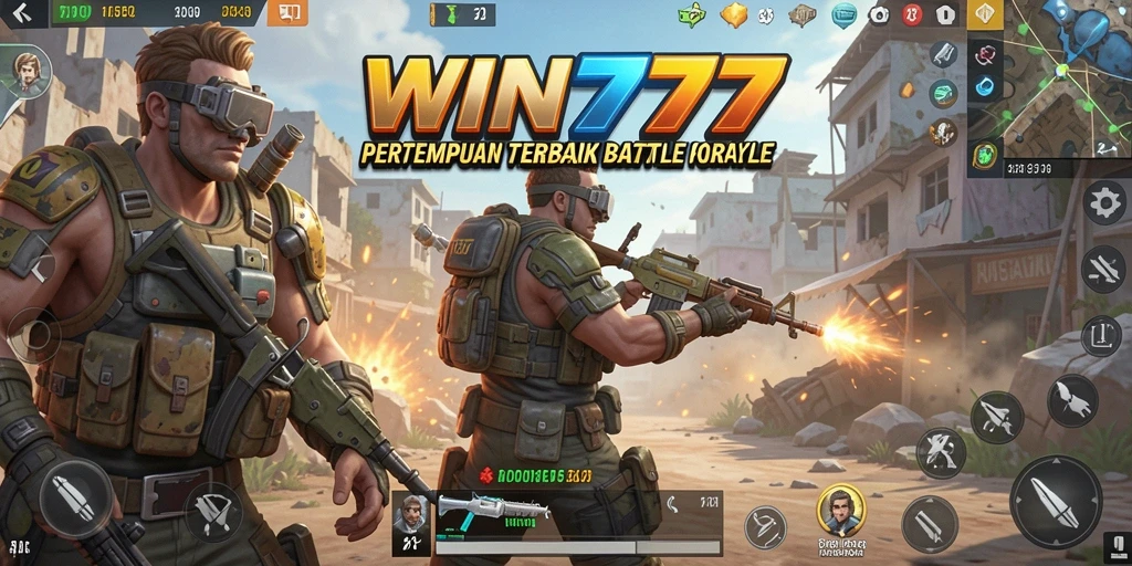 Tampilan screenshot yang menampilkan aksi mendebarkan dalam game Battle Royale.